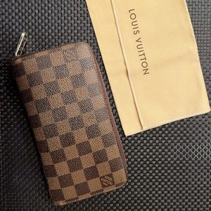 AUTHENTIC Louis Vuitton Damier Ebene Zippy Wallet